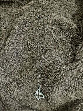 Sterling Silver Butterfly Pendant Necklace - Silver